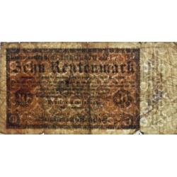 Allemagne - Pick 164 - 10 rentenmark - 01/11/1923 - Série A - Etat : B