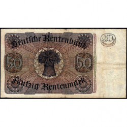 Allemagne - Pick 172 - 50 rentenmark - 06/07/1934 - Série A - Etat : TB+