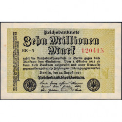 Allemagne - Pick 106a_1 - 10 millions mark - 22/08/1923 - Série BK 5 - Etat : SPL