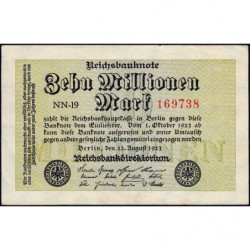 Allemagne - Pick 106a_1 - 10 millions mark - 22/08/1923 - Série NN 19 - Etat : TTB+