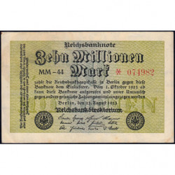 Allemagne - Pick 106a_2 - 10 millions mark - 22/08/1923 - Série MM 44 - Etat : SUP