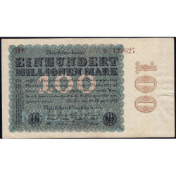 Allemagne - Pick 107b - 100 millions mark - 20/08/1923 - Série 11 V - Etat : TTB