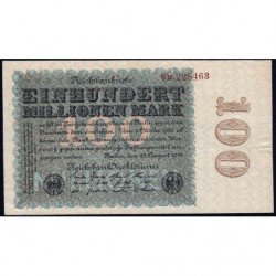 Allemagne - Pick 107c_2 - 100 millions mark - 20/08/1923 - Série 8 M - Etat : TTB+