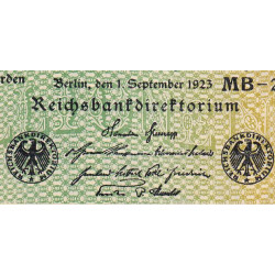 Allemagne - Pick 108c_1 - 20 millions mark - 01/09/1923 - Série MB 25 - Etat : SUP