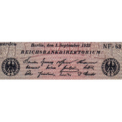 Allemagne - Pick 109b_2 - 50 millions mark - 01/09/1923 - Série NF 63 - Etat : TTB