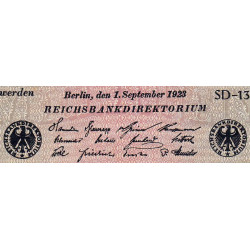 Allemagne - Pick 109c_1 - 50 millions mark - 01/09/1923 - Série SD 13 - Etat : SUP