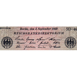 Allemagne - Pick 109c_1 - 50 millions mark - 01/09/1923 - Série SD 46 - Etat : SUP