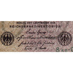 Allemagne - Pick 110b - 500 millions mark - 01/09/1923 - Série 8 AB - Etat : SUP