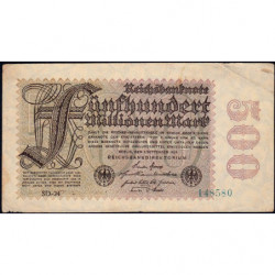 Allemagne - Pick 110e_1 - 500 millions mark - 01/09/1923 - Série SD 24 - Etat : TTB-