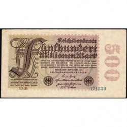 Allemagne - Pick 110e_1 - 500 millions mark - 01/09/1923 - Série SD 25 - Etat : SUP+