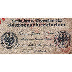 Allemagne - Pick 113a_1 - 1 milliard mark - 15/12/1922 (1923) - Série 91 E - Etat : TTB