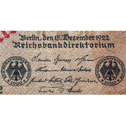 Allemagne - Pick 113a_4 - 1 milliard mark - 15/12/1922 (1923) - Série 52 - Etat : TB+