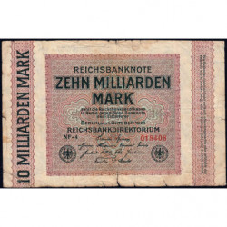 Allemagne - Pick 117a - 10 milliards mark - 01/10/1923 - Série NF 4 - Etat : B