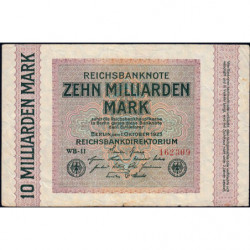 Allemagne - Pick 117b_1 - 10 milliards mark - 01/10/1923 - Série WB 11 - Etat : TB+