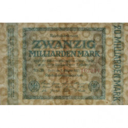 Allemagne - Pick 118c - 20 milliards mark - 01/10/1923 - Série SD 99 - Etat : TB+