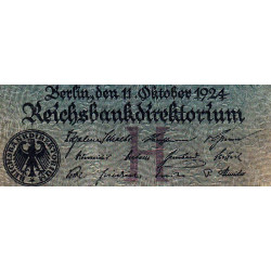 Allemagne - Pick 178 - 100 reichsmark - 11/10/1924 - Lettre H - Série B - Etat : B