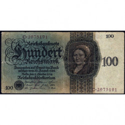 Allemagne - Pick 178 - 100 reichsmark - 11/10/1924 - Lettre Z - Série C - Etat : TB
