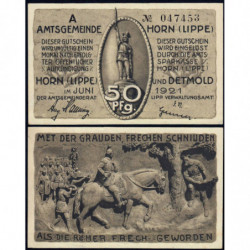 Allemagne - Notgeld - Horn - 50 pfennig - 1921 - Série A - Etat : SPL