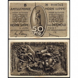 Allemagne - Notgeld - Horn - 50 pfennig - 1921 - Série B - Etat : SPL