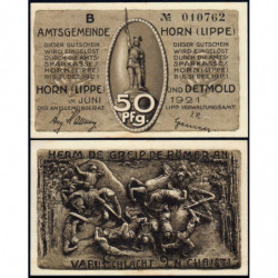 Allemagne - Notgeld - Horn - 50 pfennig - 06/1921 - Série B - Etat : SPL