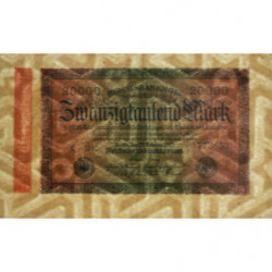 Allemagne - Pick 85b_1 - 20'000 mark - 20/02/1923 - Série WK - Etat : SUP