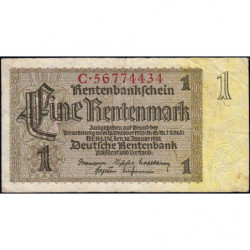Allemagne - Pick 173b - 1 rentenmark - 30/01/1937 - Série C - Etat : TB
