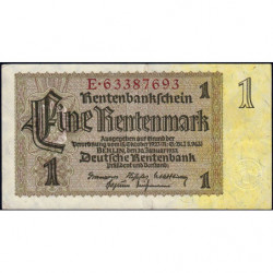 Allemagne - Pick 173b - 1 rentenmark - 30/01/1937 - Série E - Etat : TTB+