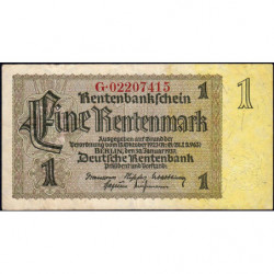 Allemagne - Pick 173b - 1 rentenmark - 30/01/1937 - Série G - Etat : TB+