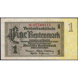Allemagne - Pick 173b - 1 rentenmark - 30/01/1937 - Série H - Etat : TTB+