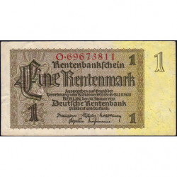 Allemagne - Pick 173b - 1 rentenmark - 30/01/1937 - Série O - Etat : TB+