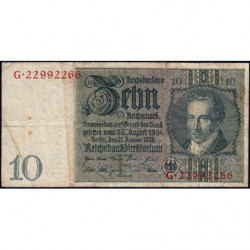 Allemagne - Pick 180a - 10 reichsmark - 22/01/1929 - Lettre E - Série G - Etat : TB-