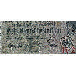 Allemagne - Pick 180a - 10 reichsmark - 22/01/1929 - Lettre E - Série K - Etat : TTB
