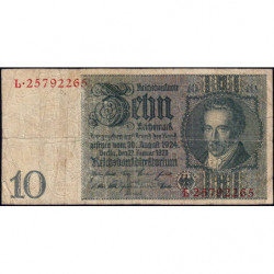 Allemagne - Pick 180a - 10 reichsmark - 22/01/1929 - Lettre E - Série L - Etat : B+