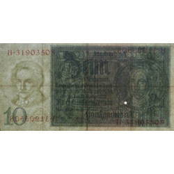 Allemagne - Pick 180a - 10 reichsmark - 22/01/1929 - Lettre K - Série H - Etat : TTB