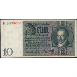 Allemagne - Pick 180a - 10 reichsmark - 22/01/1929 - Lettre K - Série H - Etat : SPL