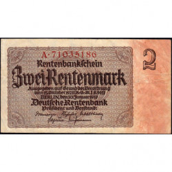 Allemagne - Pick 174b - 2 rentenmark - 30/01/1937 - Série A - Etat : TB+