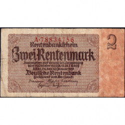 Allemagne - Pick 174b - 2 rentenmark - 30/01/1937 - Série A - Etat : TB-