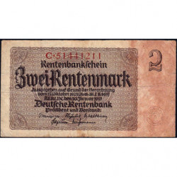 Allemagne - Pick 174b - 2 rentenmark - 30/01/1937 - Série C - Etat : TB