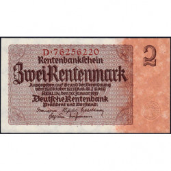 Allemagne - Pick 174b - 2 rentenmark - 30/01/1937 - Série D - Etat : NEUF