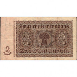 Allemagne - Pick 174b - 2 rentenmark - 30/01/1937 - Série F - Etat : TB
