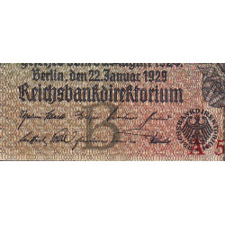Allemagne - Pick 181a - 20 reichsmark - 22/01/1929 - Lettre B - Série A - Etat : TB+