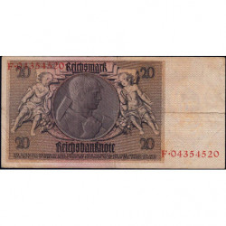 Allemagne - Pick 181a - 20 reichsmark - 22/01/1929 - Lettre L - Série F - Etat : TTB