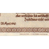 Allemagne - Sudètes - Basse-Silésie - Pick 187 - 20 reichsmark - 28/04/1945 - Série AS - Etat : NEUF