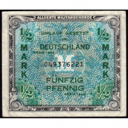 Allemagne - Occupation alliée - Pick 191a - 1/2 mark - 1944 - Etat : TB+