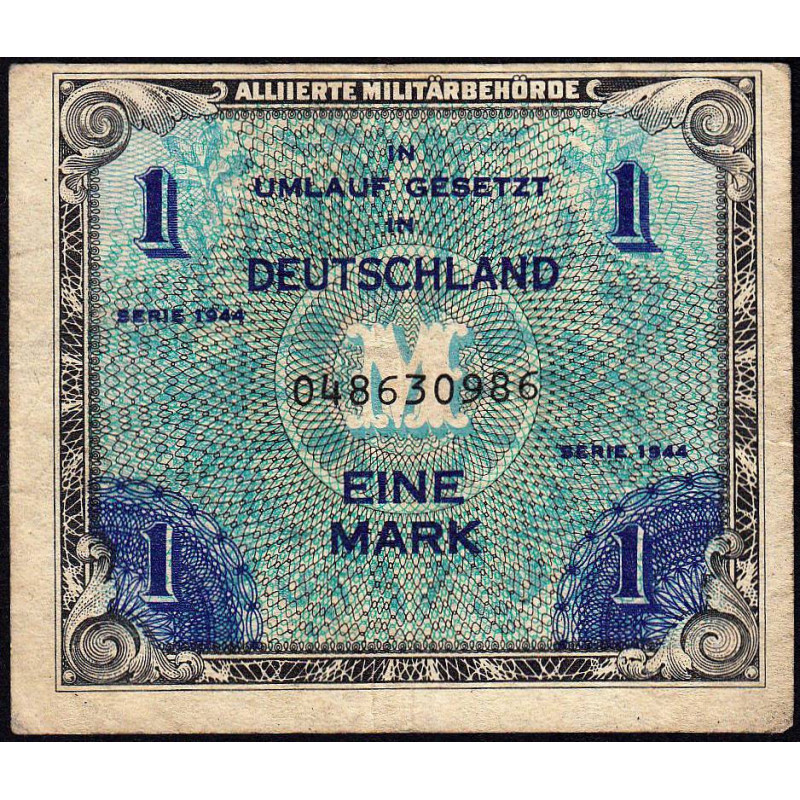 Allemagne - Occupation alliée - Pick 192a - 1 mark - 1944 - Etat : TB