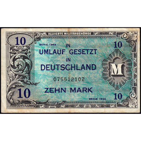 Allemagne - Occupation alliée - Pick 194a - 10 mark - 1944 - Etat : TTB-