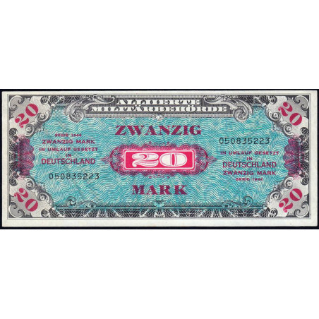 Allemagne - Occupation alliée - Pick 195a - 20 mark - 1944 - Etat : SUP+