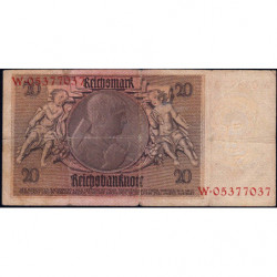 Allemagne - Pick 181a - 20 reichsmark - 22/01/1929 - Lettre F - Série W - Etat : TB-