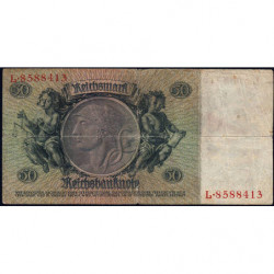 Allemagne - Pick 182a_1 - 50 reichsmark - 30/03/1933 - Lettre O - Série L - Etat : TB-