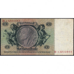 Allemagne - Pick 182a_2 - 50 reichsmark - 30/03/1933 - Lettre A - Série H - Etat : TB+